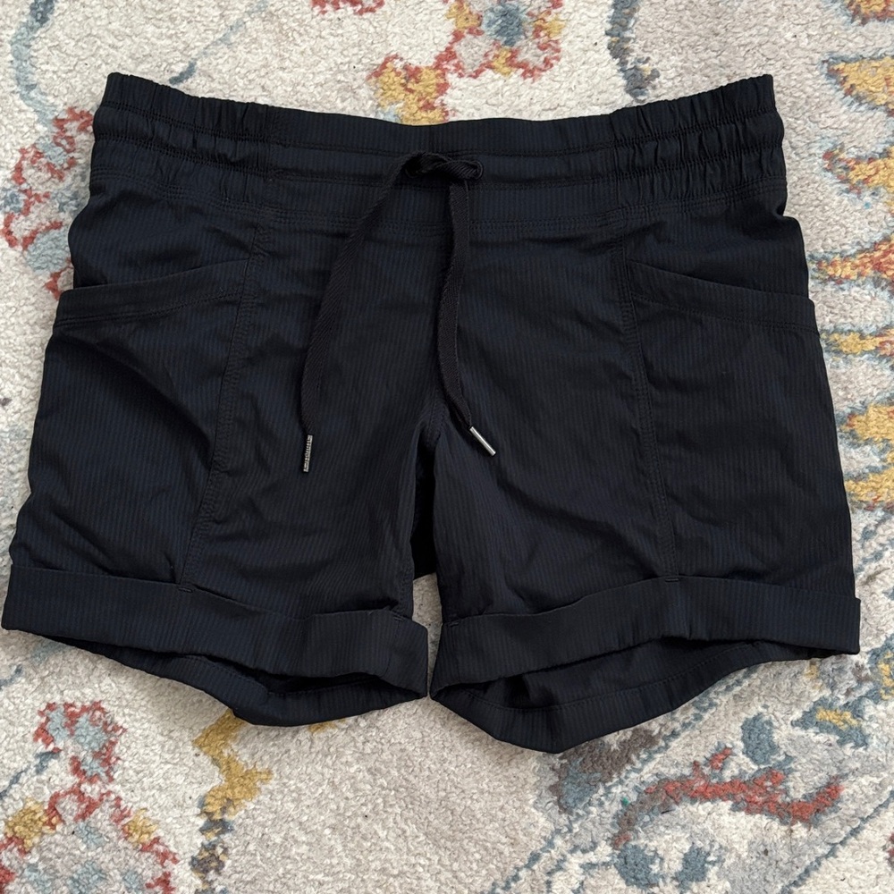 Black lululemon women’s dance studio cuffed shorts